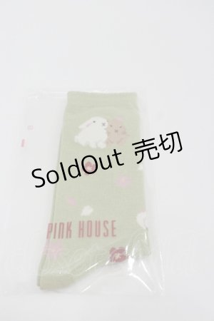 画像: PINK HOUSE / 幸見うさぎ柄ソックス   I-26-01-22-121-LO-ZA-SA-ZI