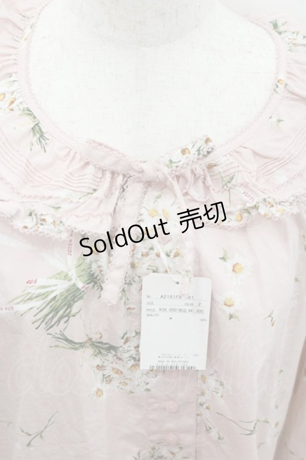 画像2: PINK HOUSE / マーガレットブーケプリントブラウス  ピンク I-26-01-22-011-LO-BL-SA-ZI (2)