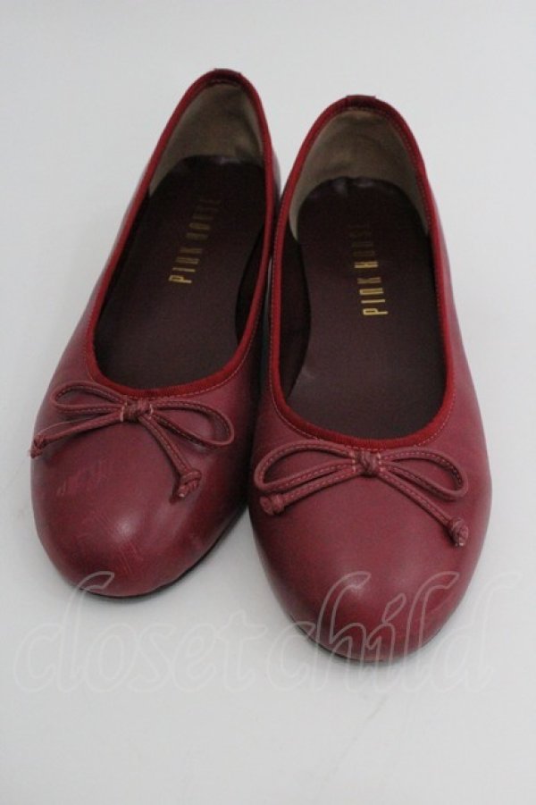 画像1: PINK HOUSE / レザーバレエシューズ 3M 赤 I-26-01-22-124-LO-SH-SA-ZI (1)