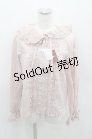 画像: PINK HOUSE / うさぎの耳フード付きローンブラウス  ピンク I-26-01-22-012-LO-BL-SA-ZI