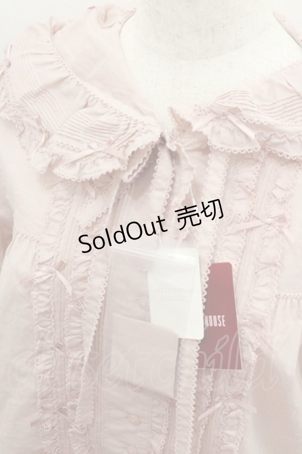 画像3: PINK HOUSE / うさぎの耳フード付きローンブラウス  ピンク I-26-01-22-012-LO-BL-SA-ZI (3)