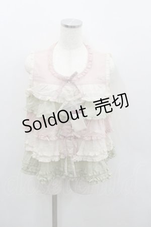 画像: PINK HOUSE / 配色フリルブラウス  ピンクＸハッカ I-26-01-22-013-LO-BL-SA-ZI