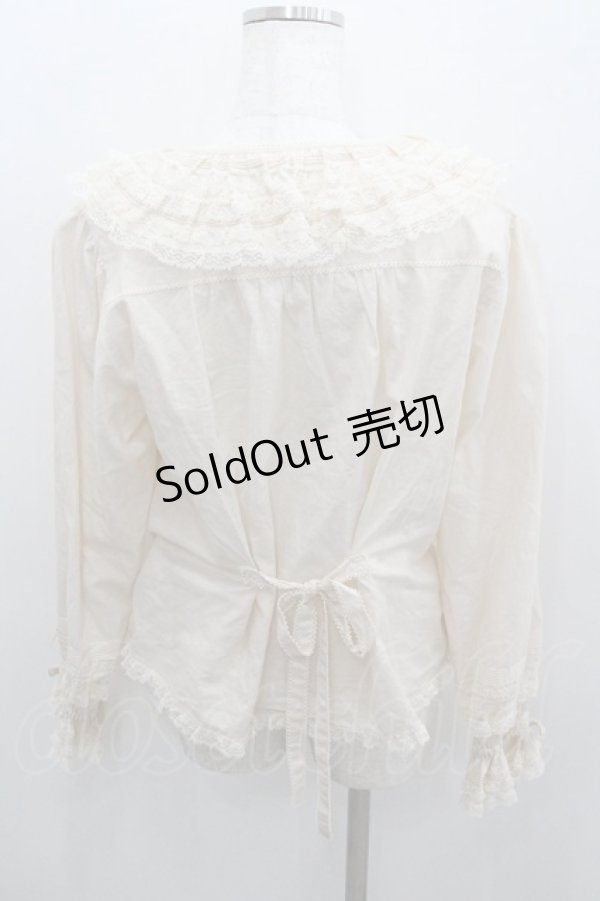 画像3: PINK HOUSE / レースフリル襟付きブラウス  生成り I-26-01-22-014-LO-BL-SA-ZI (3)