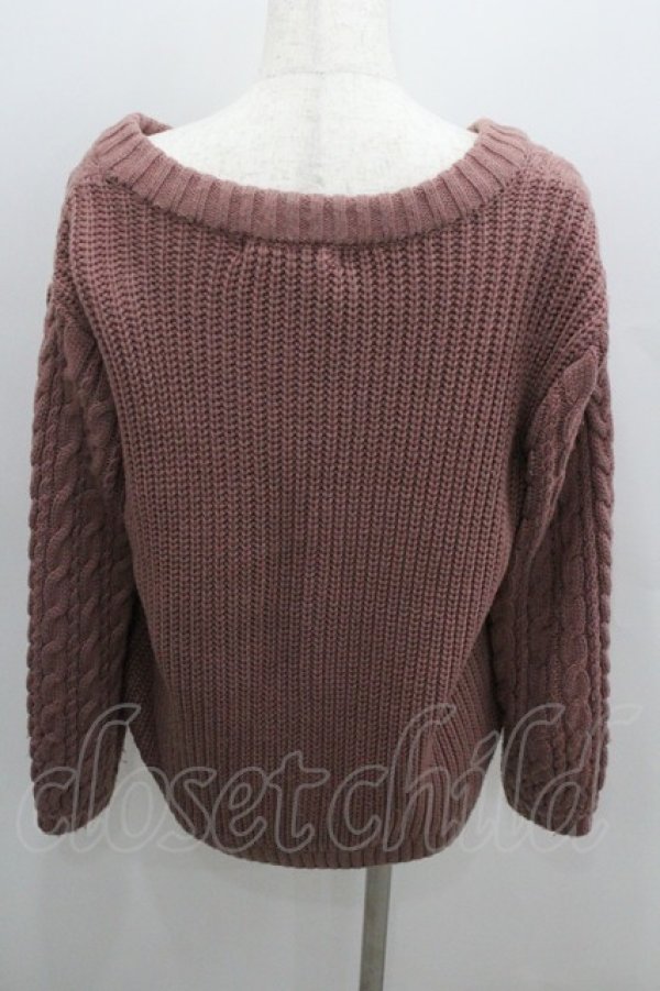 画像2: Fi.n.t / ローズモチーフニットカーディガン  ピンク I-26-01-22-015-CA-TO-SA-ZI (2)