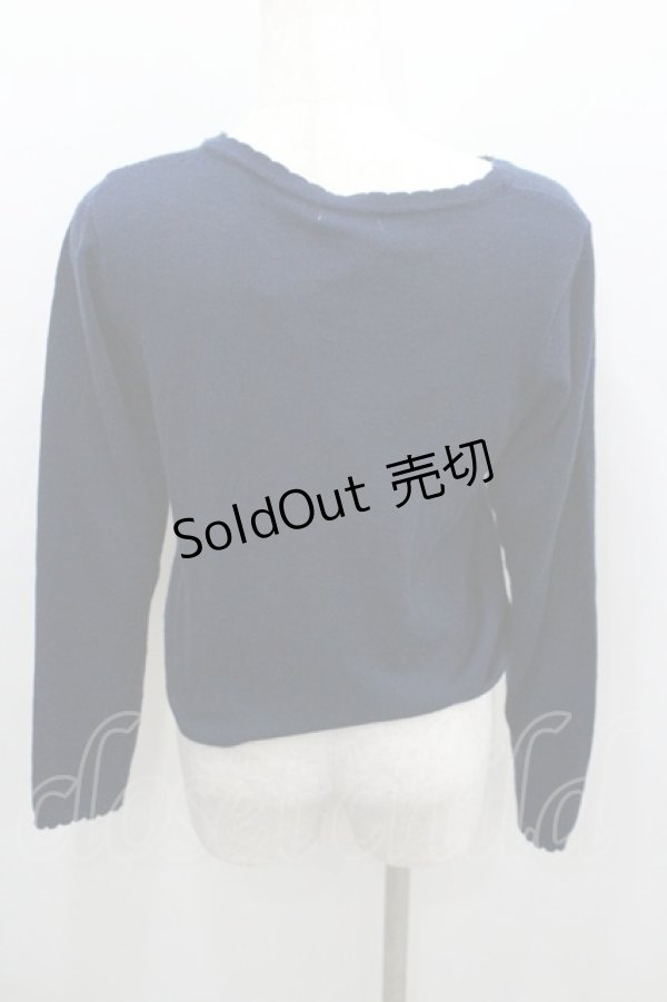 画像3: axes femme / ローズ透かしカーディガン M ネイビー I-26-01-22-016-AX-TO-SA-ZI (3)