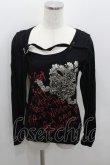 画像1: ALGONQUINS / ベルト付きプリント長袖Tシャツ  ブラック I-26-01-22-020-AL-TS-SA-ZI (1)