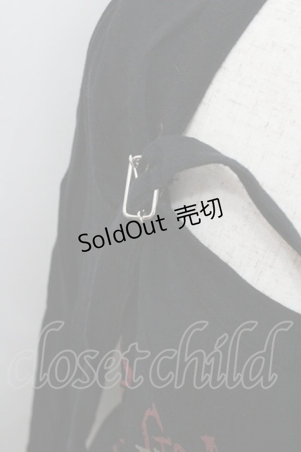 画像2: ALGONQUINS / ベルト付きプリント長袖Tシャツ  ブラック I-26-01-22-020-AL-TS-SA-ZI (2)