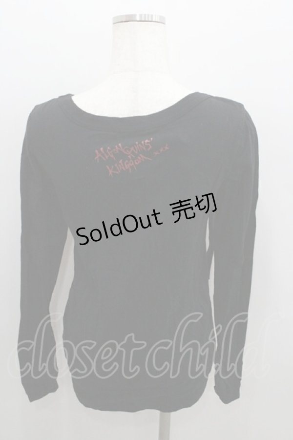 画像3: ALGONQUINS / ベルト付きプリント長袖Tシャツ  ブラック I-26-01-22-020-AL-TS-SA-ZI (3)