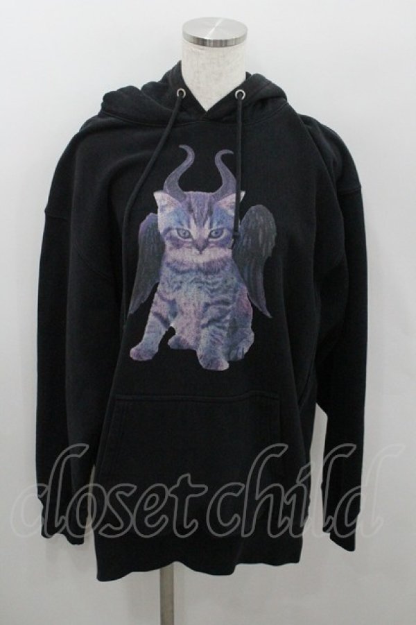 画像1: MILKBOY / EVIL CAT HOODIE  黒 I-26-01-22-021-MB-TO-SA-ZI (1)