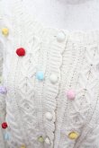 画像2: PINK HOUSE / カラフルポップル付きニットカーディガン  アイボリー I-26-01-22-024-LO-TO-SA-ZI (2)
