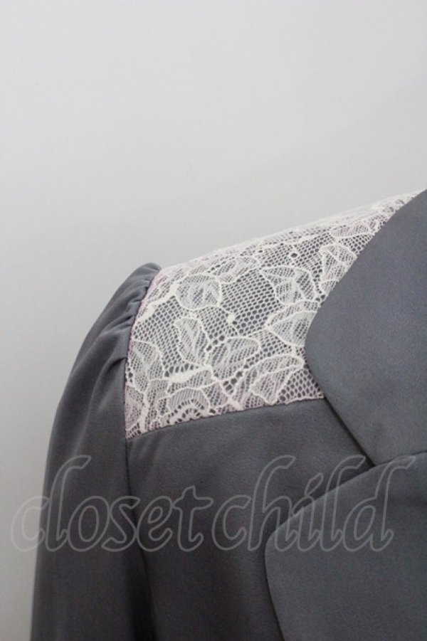 画像2: axes femme / 袖レースアップジャケット M グレー I-26-01-22-027-AX-JA-SA-ZI (2)