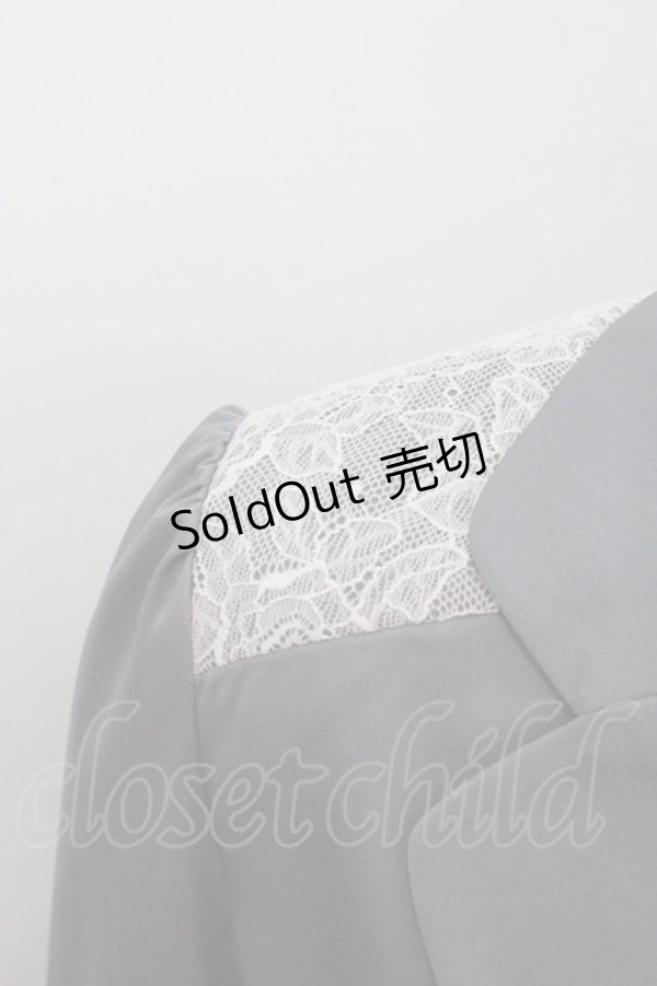 画像2: axes femme / 袖レースアップジャケット M グレー I-26-01-22-027-AX-JA-SA-ZI (2)