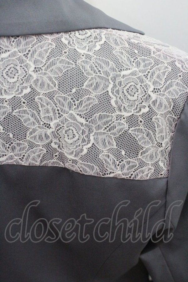 画像3: axes femme / 袖レースアップジャケット M グレー I-26-01-22-027-AX-JA-SA-ZI (3)