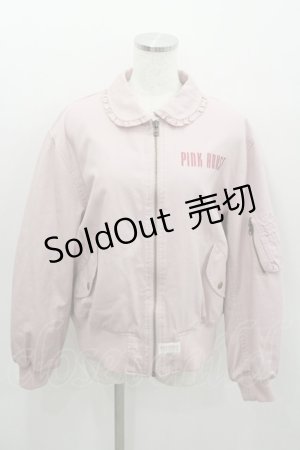 画像: PINK HOUSE / バラ園うさぎ刺繍ブルゾン  ピンク I-26-01-22-028-LO-JA-SA-ZI