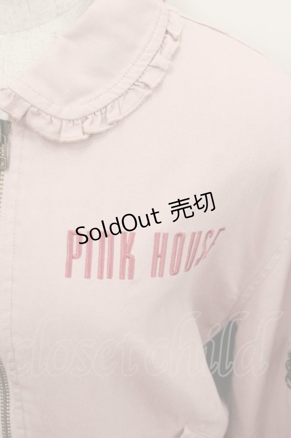 画像2: PINK HOUSE / バラ園うさぎ刺繍ブルゾン  ピンク I-26-01-22-028-LO-JA-SA-ZI (2)