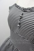 画像3: Ank Rouge / パール紐&ギンガムチェックワンピース  黒Ｘ白 I-26-01-22-032-CA-OP-SA-ZI (3)