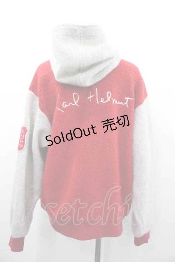 画像2: Karl Helmut / カールくん刺繍ボアパーカー  赤 I-26-01-24-035-EL-TO-HR-ZI (2)