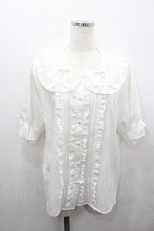 画像: DearMyLove / 選べるくり抜きモチーフブラウス 3L 白 I-26-01-24-004-EL-BL-SA-ZI