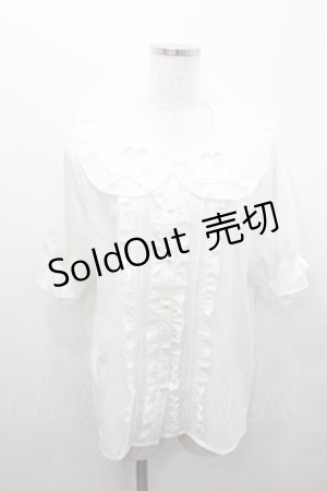 画像: DearMyLove / 選べるくり抜きモチーフブラウス 3L 白 I-26-01-24-004-EL-BL-SA-ZI