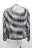 画像2: INGEBORG / ギンガムチェックリボンジャケット  黒Ｘ白 I-26-01-24-036-LO-JA-SA-ZI (2)
