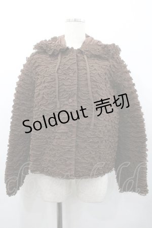 画像: KANEKO ISAO / チュールピコフリルキルティングジャケット  ブラウン I-26-01-24-037-EL-JA-SA-ZI