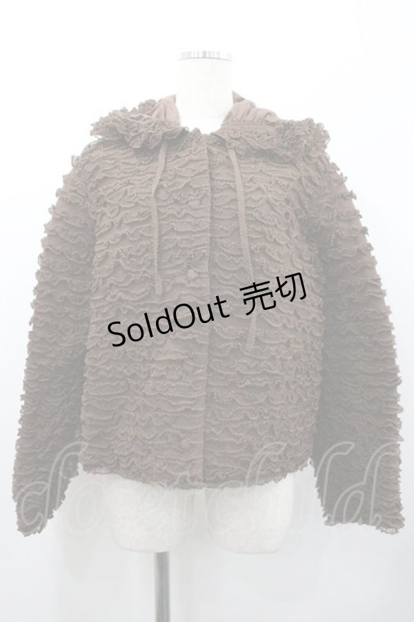 画像1: KANEKO ISAO / チュールピコフリルキルティングジャケット  ブラウン I-26-01-24-037-EL-JA-SA-ZI (1)