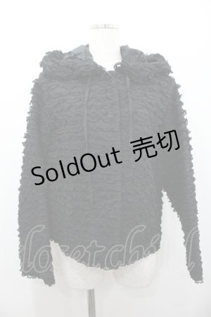 画像: KANEKO ISAO / チュールピコフリルキルティングジャケット  ブラック I-26-01-24-038-EL-JA-SA-ZI