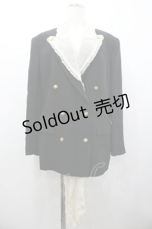 画像: KANEKO ISAO / レース襟ジャケット  ブラック I-26-01-24-040-EL-JA-SA-ZI