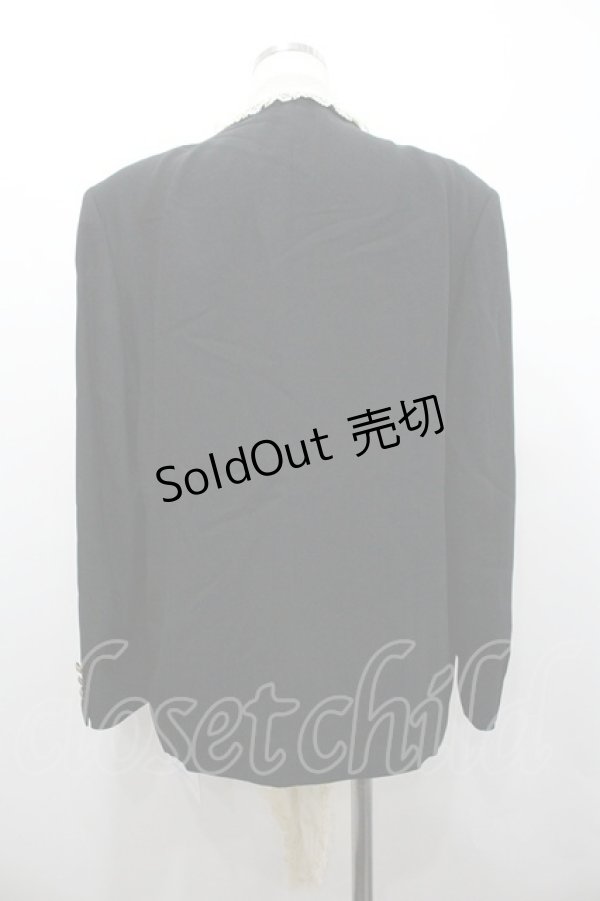 画像2: KANEKO ISAO / レース襟ジャケット  ブラック I-26-01-24-040-EL-JA-SA-ZI (2)