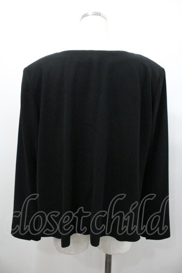 画像2: KANEKO ISAO / ノーカラーシンプルジャケット  ブラック I-26-01-24-041-EL-JA-SA-ZI (2)