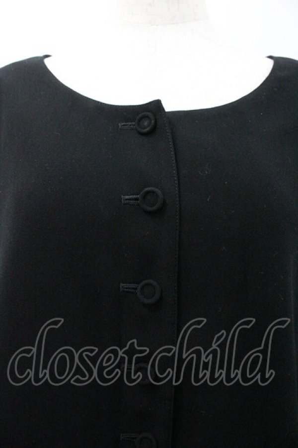 画像3: KANEKO ISAO / ノーカラーシンプルジャケット  ブラック I-26-01-24-041-EL-JA-SA-ZI (3)