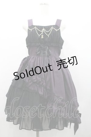 画像: ALICE and the PIRATES / ギャザーシフォンジャンパースカート  ワイン I-26-01-24-045-PA-OP-AS-ZI