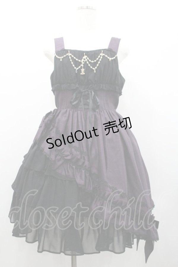 画像1: ALICE and the PIRATES / ギャザーシフォンジャンパースカート  ワイン I-26-01-24-045-PA-OP-AS-ZI (1)