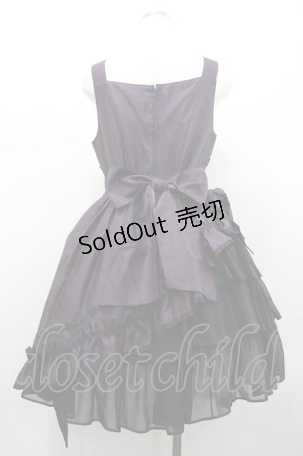 画像2: ALICE and the PIRATES / ギャザーシフォンジャンパースカート  ワイン I-26-01-24-045-PA-OP-AS-ZI (2)