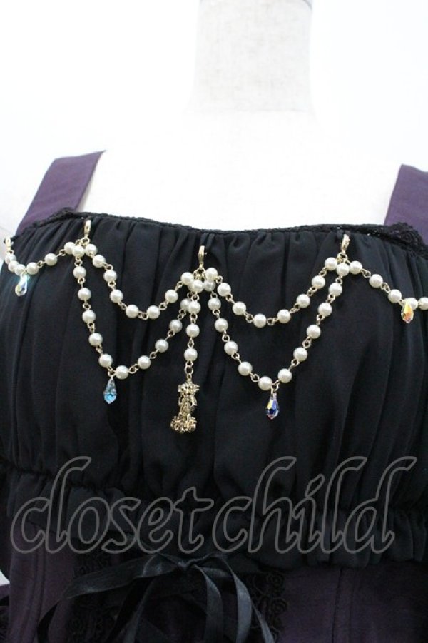 画像3: ALICE and the PIRATES / ギャザーシフォンジャンパースカート  ワイン I-26-01-24-045-PA-OP-AS-ZI (3)