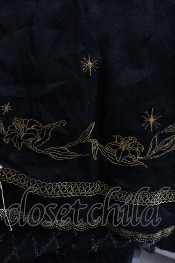 画像4: Hoshibako Works / 百合の乙女刺繍ワンピース  黒 I-26-01-24-046-LO-OP-AS-ZI (4)