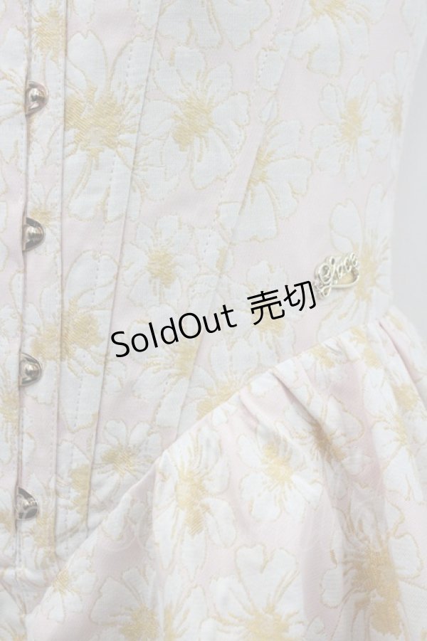 画像3: LACEMADE / フラワーコルセットワンピース  ピンク I-26-01-24-048-EL-OP-AS-ZI (3)