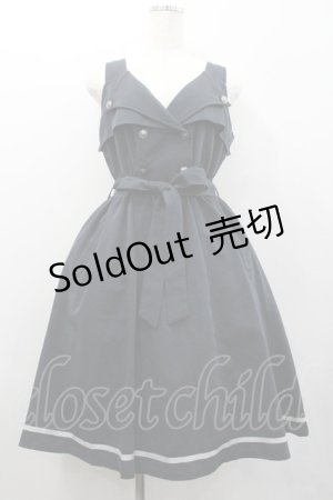 画像: axes femme POETIQUE / トレンチデザインノースリOP  ネイビー I-26-01-24-052-AX-OP-SA-ZI