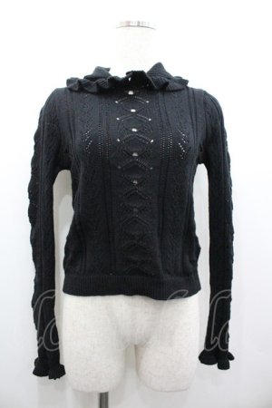 画像: HEIHEI / フリルニット  黒 I-26-01-24-006-PU-TO-SA-ZI