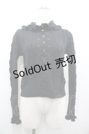 画像: HEIHEI / フリルニット  黒 I-26-01-24-006-PU-TO-SA-ZI