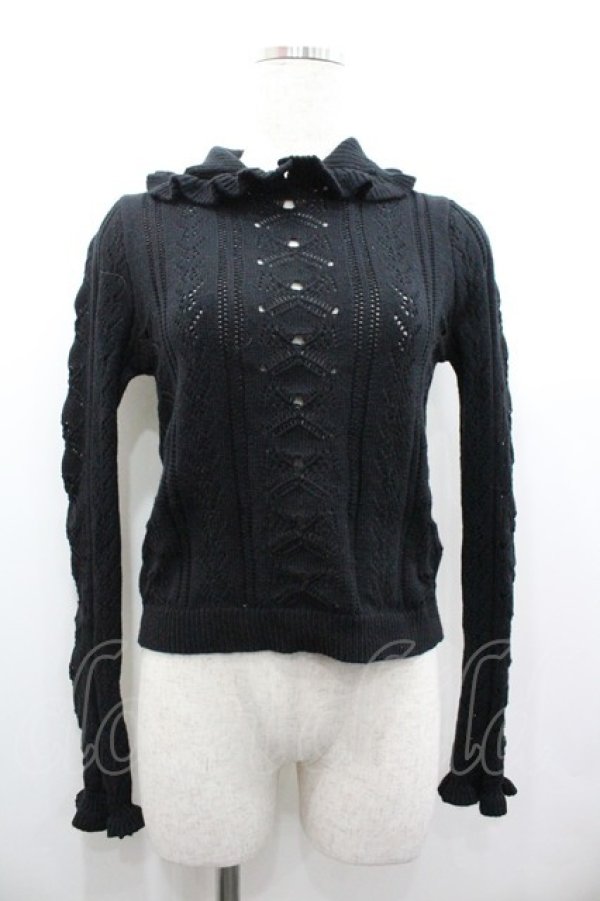 画像1: HEIHEI / フリルニット  黒 I-26-01-24-006-PU-TO-SA-ZI (1)