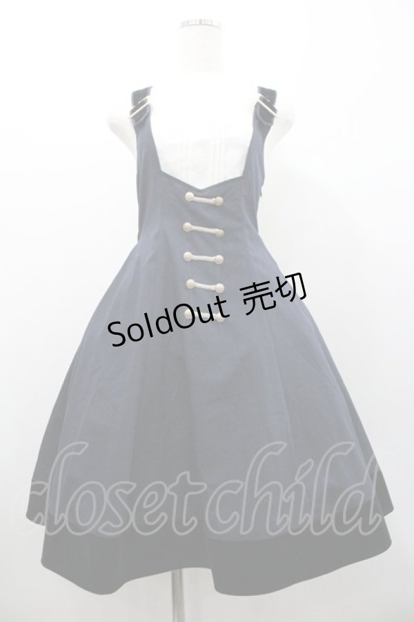 画像1: Amavel / Historical Theatreミドルジャンパースカート  ネイビー I-26-01-24-057-CA-OP-SA-ZI (1)