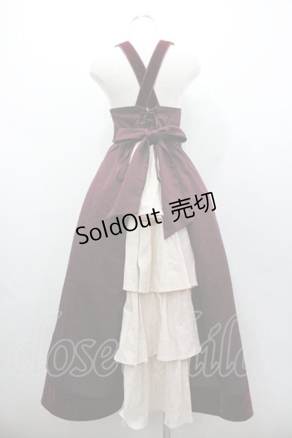 画像2: Amavel / Historical Theatreロングジャンパースカート  ボルドー I-26-01-24-058-CA-OP-SA-ZI (2)