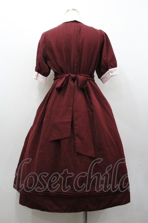 画像2: Amavel / Rmantique Mademoiselleワンピース  ボルドー I-26-01-24-059-CA-OP-SA-ZI (2)