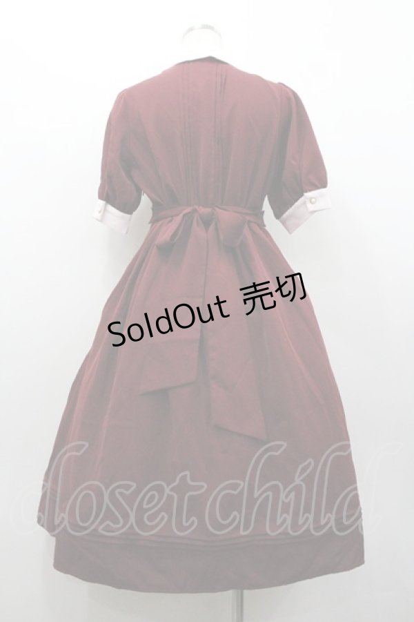 画像2: Amavel / Rmantique Mademoiselleワンピース  ボルドー I-26-01-24-059-CA-OP-SA-ZI (2)