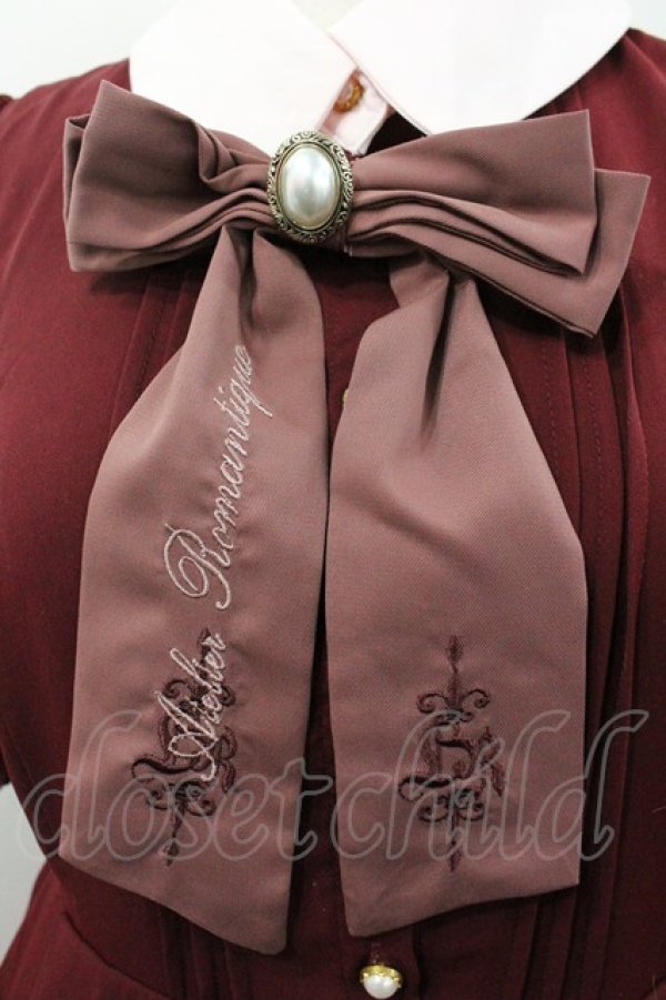 画像3: Amavel / Rmantique Mademoiselleワンピース  ボルドー I-26-01-24-059-CA-OP-SA-ZI (3)