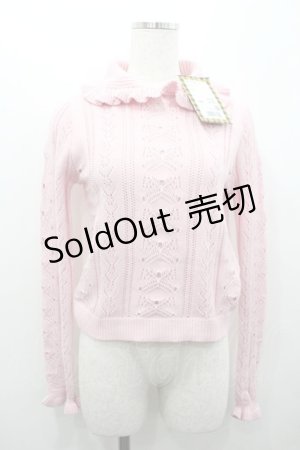 画像: HEIHEI / フリルニット  ピンク I-26-01-24-007-PU-TO-AS-ZI