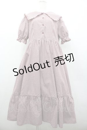 画像: m petit by misako / ギンガムチェックワンピース LL 赤ｘ白 I-26-01-24-066-LO-OP-HR-ZI