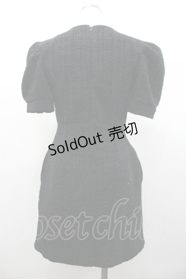 画像2: pain / ツイードリボンミニドレス  黒 I-26-01-24-067-EL-OP-AS-ZI (2)