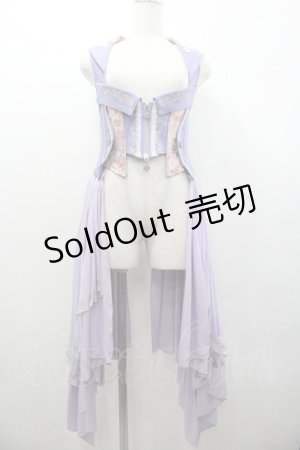 画像: Ozz oneste / ダブルZIPチャイナロングベスト  ラベンダー I-26-01-24-070-OO-TO-SA-ZI